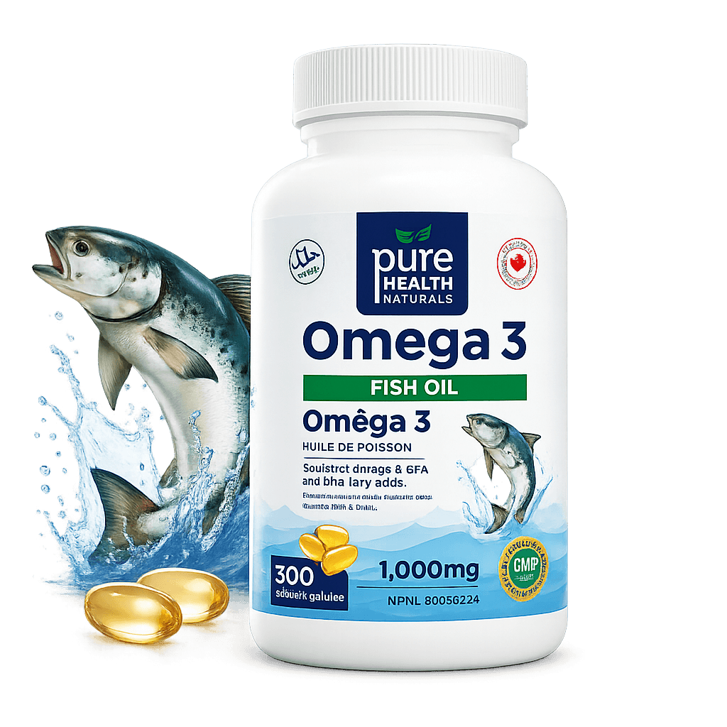 Pure Health Naturals Omega 3 Fish Oil bottle